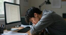 monitor position causing discomfort