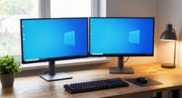 optimized dual monitor arrangement