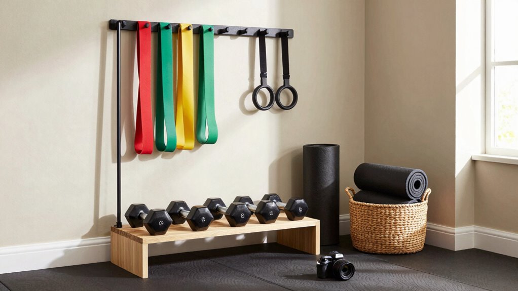 organized accessible workout space