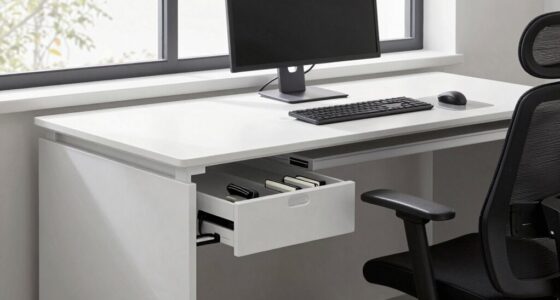 organized desk improves comfort