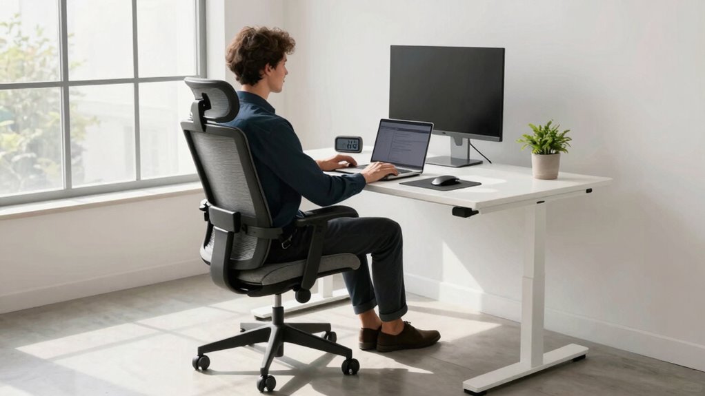 small ergonomic posture adjustments