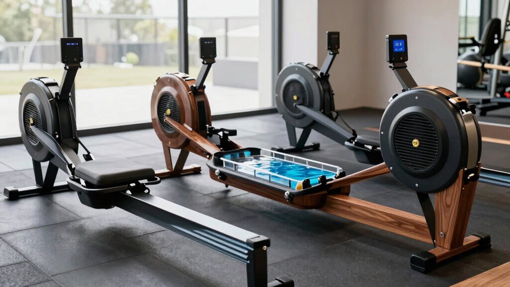 types of rowing machines