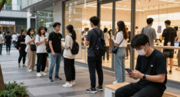 Apple's iPhone 18 Goes On Sale As Customers Line Up At Stores Worldwide